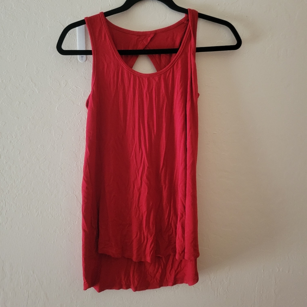 A-line peek-a-boo tank